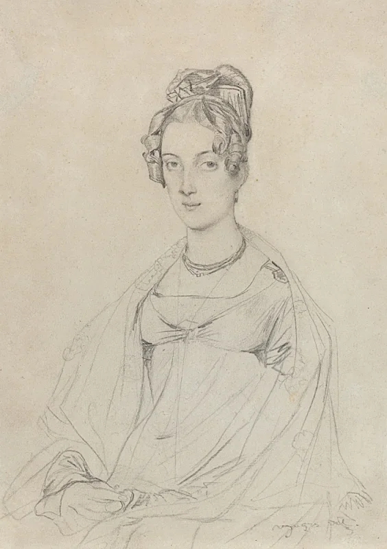 Jean Auguste Dominique Ingres | Fru Edward Dodwell - 1817 | Indrammet kunsttryk | Klassicisme | formida