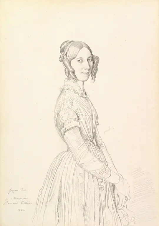 Jean Auguste Dominique Ingres | Madame Armand Bertin - 1843 | Indrammet kunsttryk | Klassicisme | formida