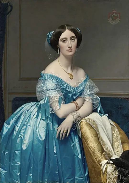 Jean Auguste Dominique Ingres | Josephine Eleonore Marie Pauline de Gala - 1845 | Indrammet kunsttryk | Klassicisme | formida