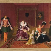 Jean-Auguste Dominique Ingres – Heinrich IV spielt mit seinen Kindern  1810 | Giclée Kunstdruck gerahmt