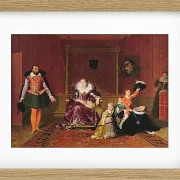 Jean-Auguste Dominique Ingres – Heinrich IV spielt mit seinen Kindern  1810 | Giclée Kunstdruck gerahmt