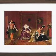 Jean-Auguste Dominique Ingres – Heinrich IV spielt mit seinen Kindern  1810 | Giclée Kunstdruck gerahmt