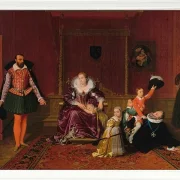 Jean-Auguste Dominique Ingres – Heinrich IV spielt mit seinen Kindern  1810 | Giclée Kunstdruck gerahmt