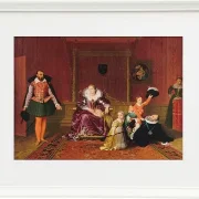 Jean-Auguste Dominique Ingres – Heinrich IV spielt mit seinen Kindern  1810 | Giclée Kunstdruck gerahmt