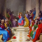 Jean-Auguste Dominique Ingres – Jesus unter den Ärzten  1804 | Giclée Kunstdruck gerahmt