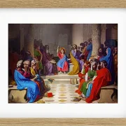 Jean-Auguste Dominique Ingres – Jesus unter den Ärzten  1804 | Giclée Kunstdruck gerahmt