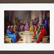 Jean-Auguste Dominique Ingres – Jesus unter den Ärzten  1804 | Giclée Kunstdruck gerahmt