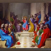 Jean-Auguste Dominique Ingres – Jesus unter den Ärzten  1804 | Giclée Kunstdruck gerahmt