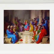 Jean-Auguste Dominique Ingres – Jesus unter den Ärzten  1804 | Giclée Kunstdruck gerahmt
