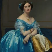 Jean-Auguste Dominique Ingres – Josephine Eleonore Marie Pauline de Gala  1845 | Giclée Kunstdruck gerahmt