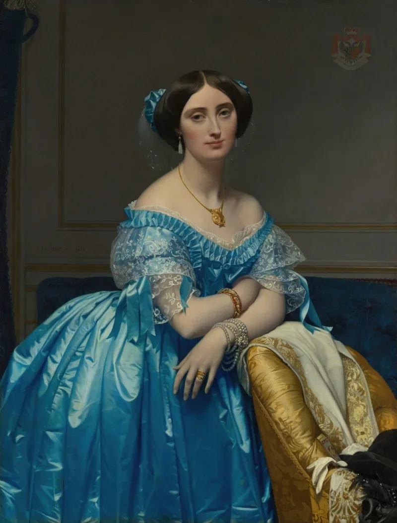 Jean-Auguste Dominique Ingres – Josephine Eleonore Marie Pauline de Gala  1845 | Giclée Kunstdruck gerahmt