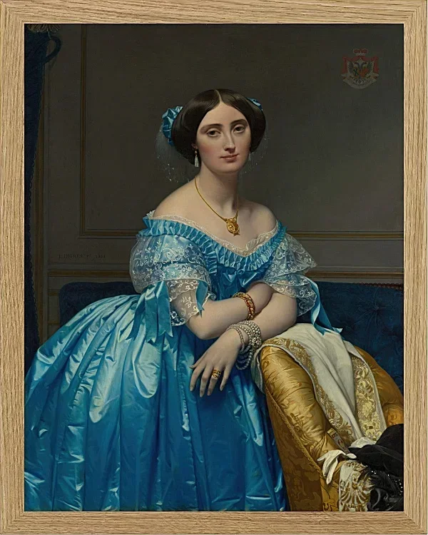 Jean-Auguste Dominique Ingres – Josephine Eleonore Marie Pauline de Gala  1845 | Giclée Kunstdruck gerahmt