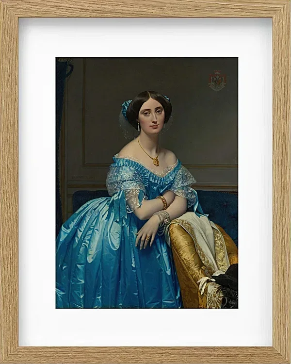 Jean-Auguste Dominique Ingres – Josephine Eleonore Marie Pauline de Gala  1845 | Giclée Kunstdruck gerahmt