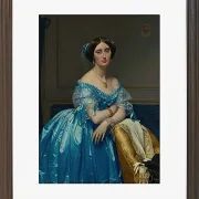Jean-Auguste Dominique Ingres – Josephine Eleonore Marie Pauline de Gala  1845 | Giclée Kunstdruck gerahmt