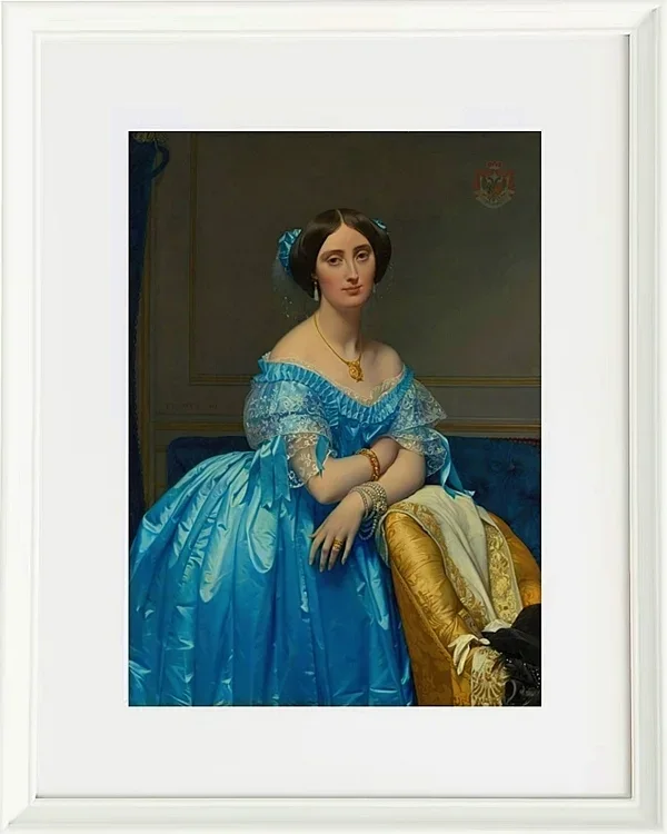 Jean-Auguste Dominique Ingres – Josephine Eleonore Marie Pauline de Gala  1845 | Giclée Kunstdruck gerahmt