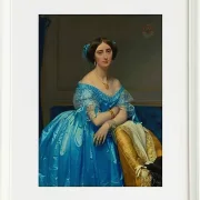 Jean-Auguste Dominique Ingres – Josephine Eleonore Marie Pauline de Gala  1845 | Giclée Kunstdruck gerahmt