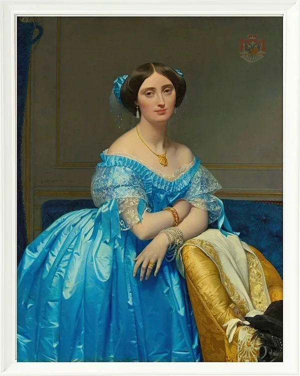 Jean-Auguste Dominique Ingres – Josephine Eleonore Marie Pauline de Gala  1845 | Giclée Kunstdruck gerahmt