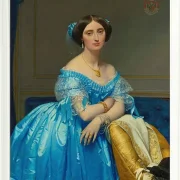 Jean-Auguste Dominique Ingres – Josephine Eleonore Marie Pauline de Gala  1845 | Giclée Kunstdruck gerahmt