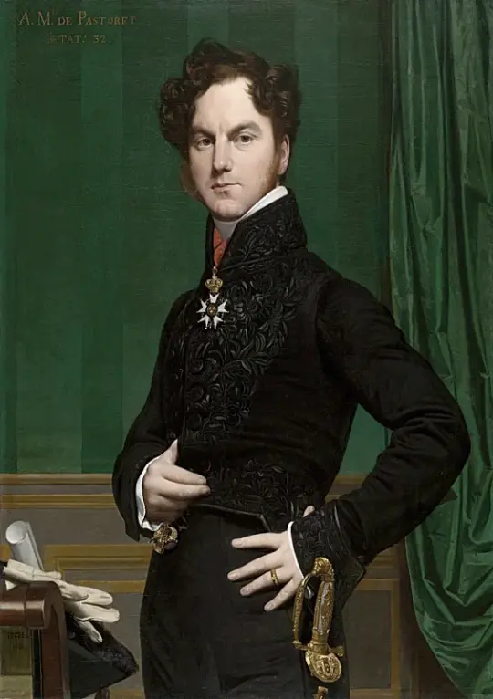 Jean Auguste Dominique Ingres | Amédée-David, greve af Pastoret - 1826 | Indrammet kunsttryk | Klassicisme | formida