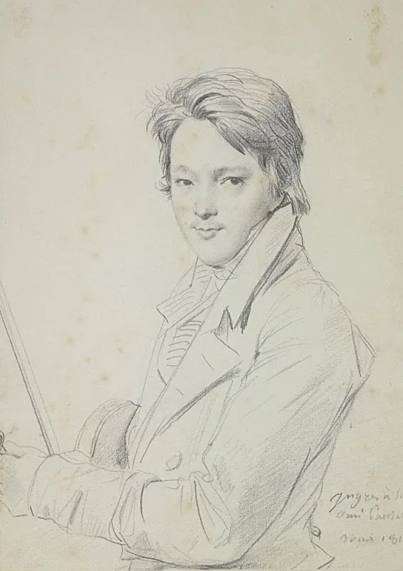 Jean Auguste Dominique Ingres | Komponist Auguste-Mathieu Panseron – 1818 | Indrammet kunsttryk | Klassicisme | formida