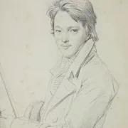 Jean Auguste Dominique Ingres | Komponist Auguste-Mathieu Panseron – 1818 | Indrammet kunsttryk | Klassicisme | formida
