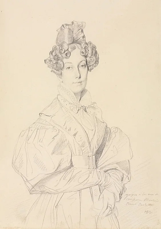 Jean Auguste Dominique Ingres | Madame Désiré Raoul-Rochette – 1830 | Indrammet kunsttryk | Klassicisme | formida