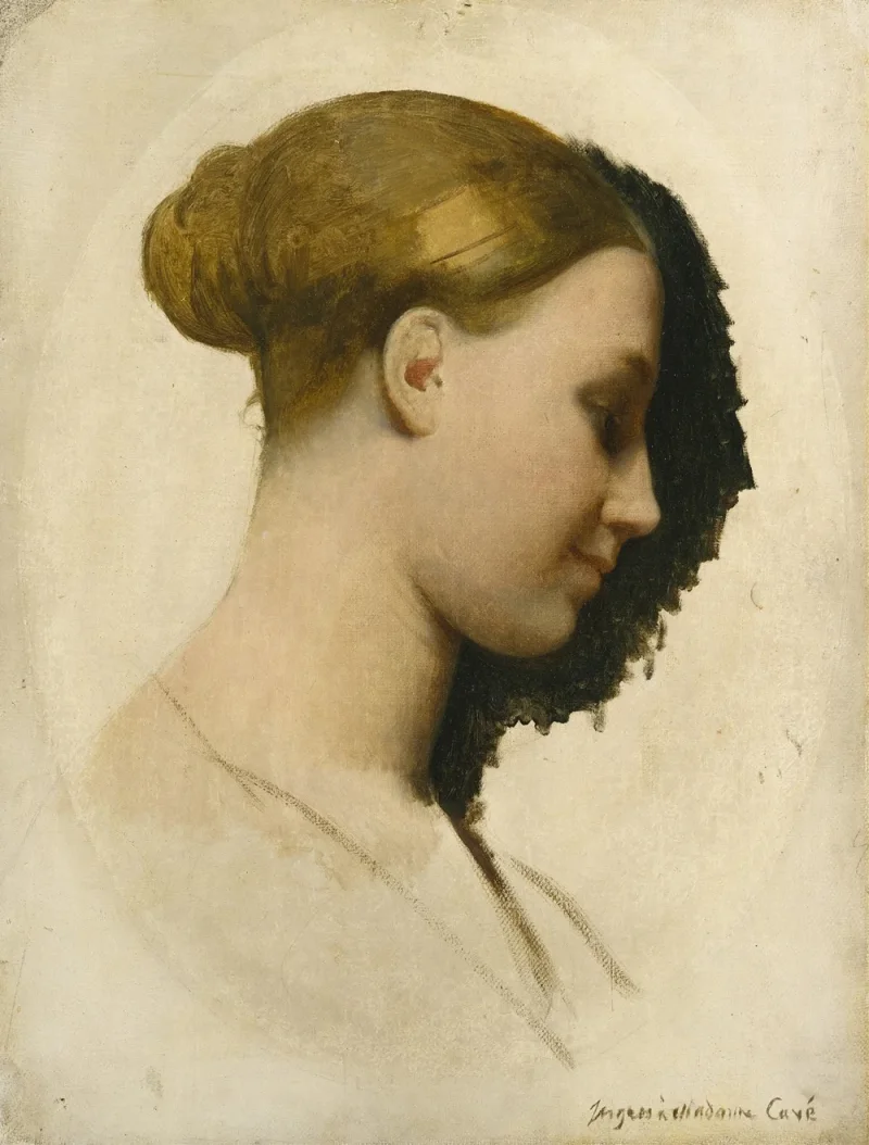 Jean-Auguste Dominique Ingres – Madame Edmond  1831 | Giclée Kunstdruck gerahmt