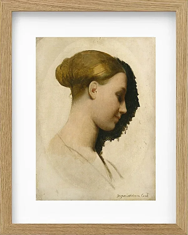 Jean-Auguste Dominique Ingres – Madame Edmond  1831 | Giclée Kunstdruck gerahmt