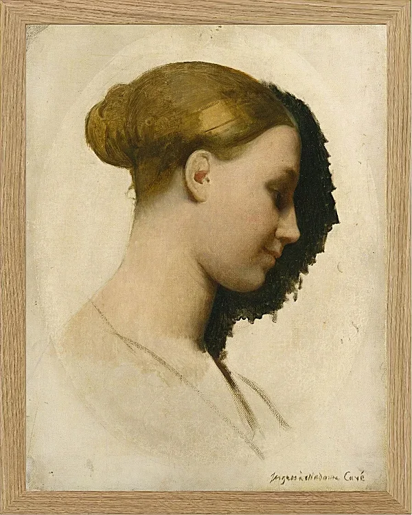 Jean-Auguste Dominique Ingres – Madame Edmond  1831 | Giclée Kunstdruck gerahmt