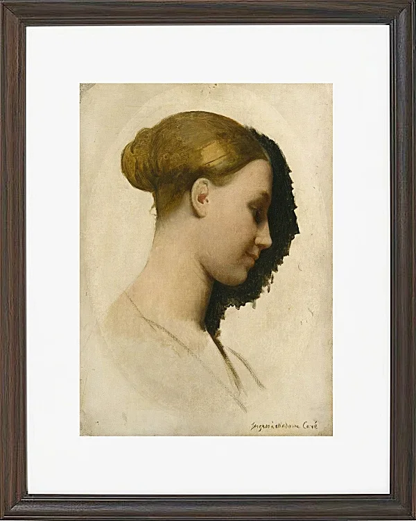 Jean-Auguste Dominique Ingres – Madame Edmond  1831 | Giclée Kunstdruck gerahmt