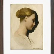 Jean-Auguste Dominique Ingres – Madame Edmond  1831 | Giclée Kunstdruck gerahmt