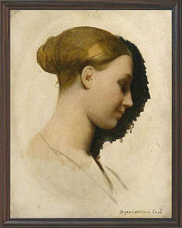 Jean-Auguste Dominique Ingres – Madame Edmond  1831 | Giclée Kunstdruck gerahmt