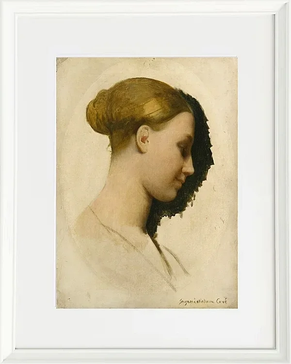 Jean-Auguste Dominique Ingres – Madame Edmond  1831 | Giclée Kunstdruck gerahmt