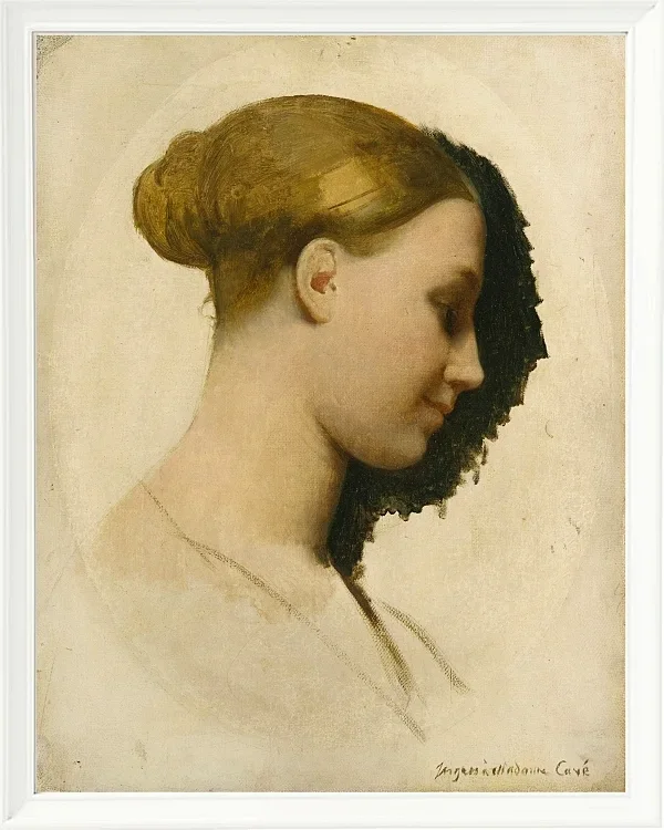 Jean-Auguste Dominique Ingres – Madame Edmond  1831 | Giclée Kunstdruck gerahmt