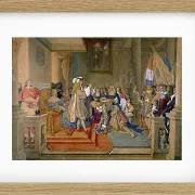Jean-Auguste Dominique Ingres – Marschall de Berwick erhält das Goldene Vlies  1864 | Giclée Kunstdruck gerahmt