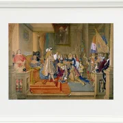 Jean-Auguste Dominique Ingres – Marschall de Berwick erhält das Goldene Vlies  1864 | Giclée Kunstdruck gerahmt