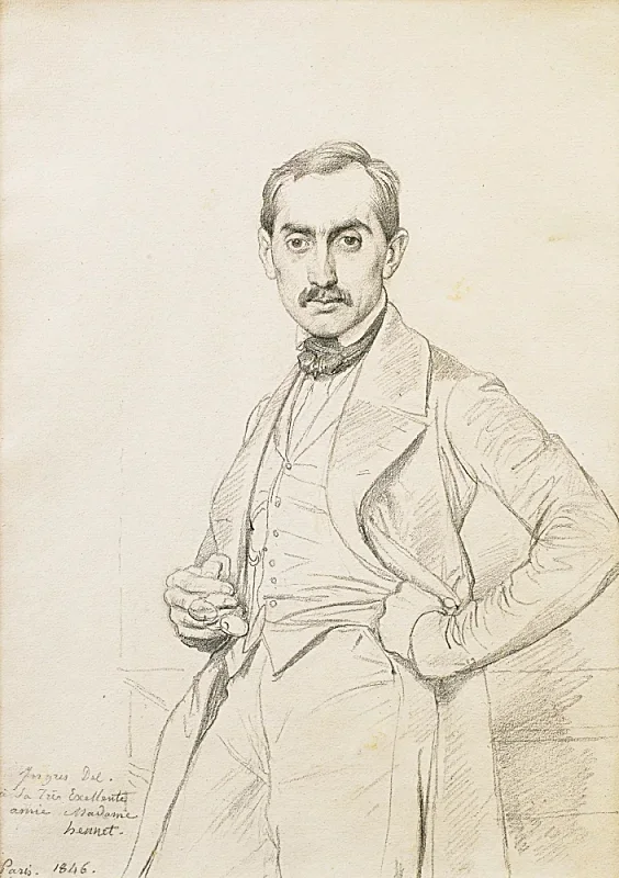 Jean Auguste Dominique Ingres | Alphonse Hennet de Goutel - 1846 | Indrammet kunsttryk | Klassicisme | formida