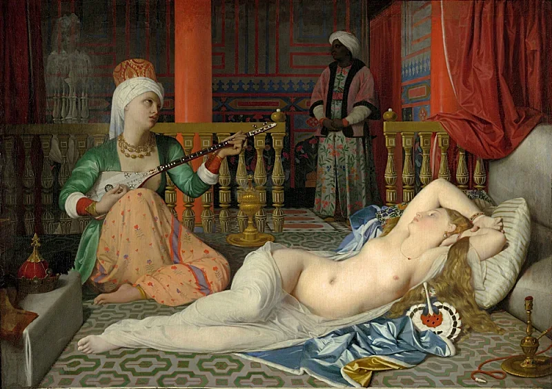 Jean-Auguste Dominique Ingres | Odaliske, Sklave und Eunuch - 1839 | Gerahmter Kunstdruck | Klassizismus | formida