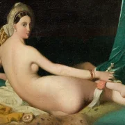 Jean-Auguste Dominique Ingres – Odaliske 1830 | Giclée Kunstdruck gerahmt