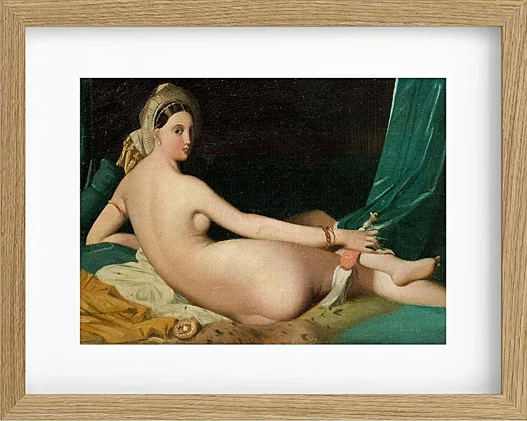 Jean-Auguste Dominique Ingres – Odaliske 1830 | Giclée Kunstdruck gerahmt