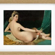 Jean-Auguste Dominique Ingres – Odaliske 1830 | Giclée Kunstdruck gerahmt
