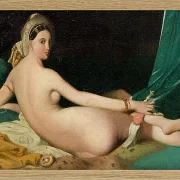 Jean-Auguste Dominique Ingres – Odaliske 1830 | Giclée Kunstdruck gerahmt