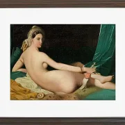 Jean-Auguste Dominique Ingres – Odaliske 1830 | Giclée Kunstdruck gerahmt
