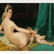 Jean-Auguste Dominique Ingres – Odaliske 1830 | Giclée Kunstdruck gerahmt