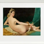 Jean-Auguste Dominique Ingres – Odaliske 1830 | Giclée Kunstdruck gerahmt