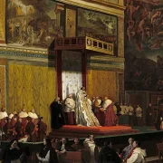 Jean-Auguste Dominique Ingres | Papst Pius VII in der Sixtinischen Kapelle - 1814 | Gerahmter Kunstdruck | Klassizismus | formida