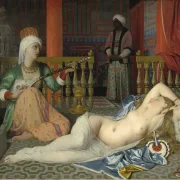 Jean-Auguste Dominique Ingres – Odaliske, Sklave und Eunuch  1839 | Giclée Kunstdruck gerahmt