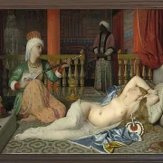 Jean-Auguste Dominique Ingres – Odaliske, Sklave und Eunuch  1839 | Giclée Kunstdruck gerahmt