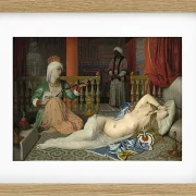 Jean-Auguste Dominique Ingres – Odaliske, Sklave und Eunuch  1839 | Giclée Kunstdruck gerahmt