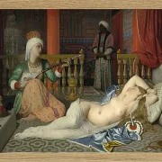 Jean-Auguste Dominique Ingres – Odaliske, Sklave und Eunuch  1839 | Giclée Kunstdruck gerahmt